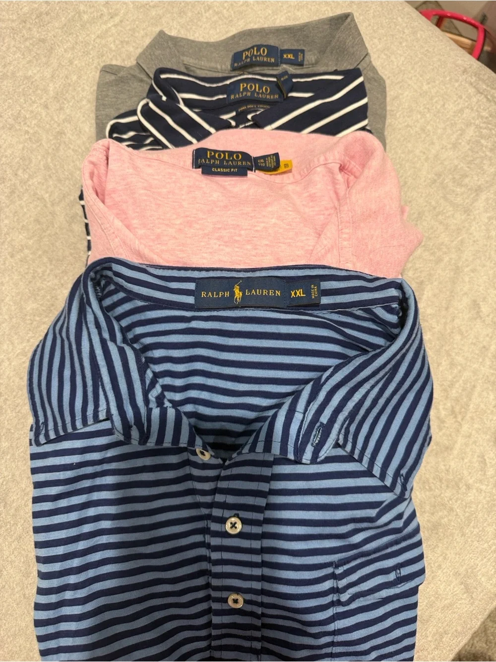4 Men’s Polo Ralph Lauren short sleeve collared shirts